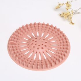 1pc Bathroom Hair Catcher; Debris Filter; Hair Filter; Easy To Install And Clean; For Bathroom Bathtub And Kitchen; Bathroom Accessories - Pink