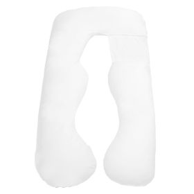 Pregnancy U Shaped Maternity Pillow Full Body Maternity Belly Comfort Pillow - White