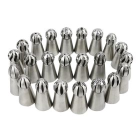 Russian Confectioners Piping Tips 23 pieces Russian Sphere Ball Cake Decorating Icing Piping Nozzles - 23-PC