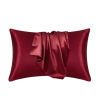 Silk Pillowcase for Hair and Skin, Mulberry Silk Pillow Cases 2Pack - Red - 50x75cm