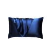 Silk Pillowcase for Hair and Skin, Mulberry Silk Pillow Cases 2Pack - Navy Blue - 50x75cm