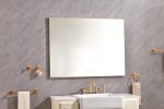 48x 36Inch LED Mirror Bathroom Vanity Mirror with Back Light;  Wall Mount Anti-Fog Memory Large Adjustable Vanity Mirror - Gold