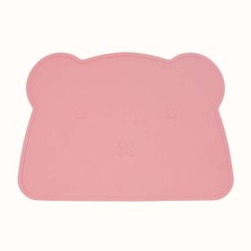 Baby Bear Shape Silicone Washable Insulated Placemat - Average Size (0-8Y) - Pink