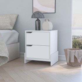 Ralston 2-Drawer Nightstand in White - as Pic