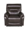 Contemporary Top-Grain Leather Recliner Set - Power Footrest, Power Headrest - Control Panel, USB Port, Home Button - as Pic