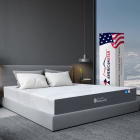 Capella 10" Queen Mattress, Hole Punch Aero Gel Memory Foam with Plush Foam Core Support, Made in USA - as Pic