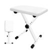 5 Core Adjustable Keyboard Bench 16.3 - 19.6 Inch X style Bench Piano Stool Chair Thick And Padded Comfortable Guitar Stools & Seats - KBB 02 WH - whi