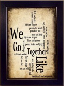 "We Go Together I" By Susan Ball, Printed Wall Art, Ready To Hang Framed Poster, Black Frame - as Pic