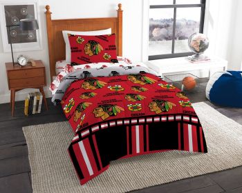 Chicago Blackhawks OFFICIAL NHL Twin Bed In Bag Set - 1NHL/80800/I004/EDC