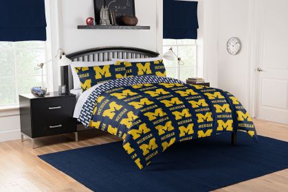 Michigan Wolverines Rotary Queen Bed In a Bag Set - 1COL/87500/I021/EDC