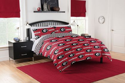 Georgia Bulldogs Rotary Queen Bed In a Bag Set - 1COL/87500/I029/EDC