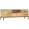 TV Stand 51.2"x11.8"x17.7" Solid Wood Mango - Brown