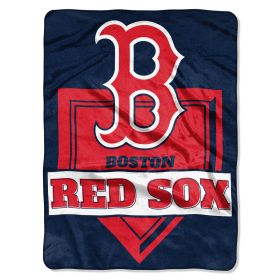 Red Sox OFFICIAL Major League Baseball; "Home Plate" 60"x 80" Raschel Throw by The Northwest Company - 1MLB/08030/0004/RET