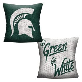 Michigan State OFFICIAL NCAA "Invert" Woven Pillow - 1COL/12900/0031/RET