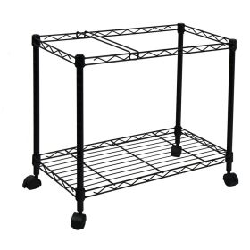 Oceanstar Portable 1-Tier Metal Rolling File Cart, Black - 1MRC1491