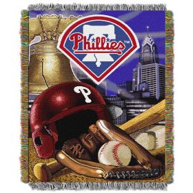 Phillies OFFICIAL Major League Baseball; "Home Field Advantage" 48"x 60" Woven Tapestry Throw by The Northwest Company - 1MLB/05101/0022/RET