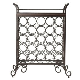 Silvano Wine Rack 5x5 with Removable Tray; Dark Bronze - 87523