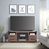 Manhattan Comfort Richmond 60" TV Stand with 2 Drawers and 4 Shelves in Brown - Default Title