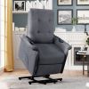 Power Lift Chair for Elderly with Adjustable Massage Function Recliner Chair for Living Room - Dark Gray