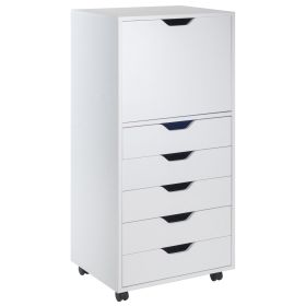 Halifax Tall Storage Cabinet; 5-Drawer; White - 10616