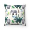 Lucky Elephant Two Color Sided Cushion Home Decoration Accents - 4 Sizes - 14" x 14"