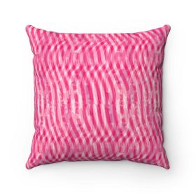 Happy Pink Square Pillow - 4 Sizes - 14" x 14"