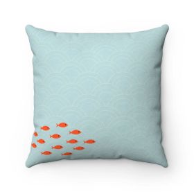 School of Fishes Cushion Home Decoration Accents - 4 Sizes - 14" x 14"