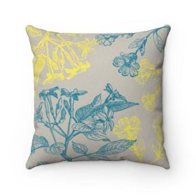 Blooming Floral Double Sided Faux Suede Cushion - 4 Sizes - 20" x 20"