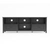 WESOME 70.08 Inch Length Black TV Stand for Living Room and Bedroom;  with 2 Drawers and 4 High-Capacity Storage Compartment. - Black