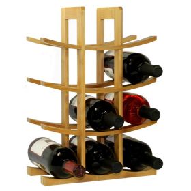 Oceanstar 12-Bottle Natural Bamboo Wine Rack WR1149 - WR1149