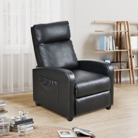 Recliner Chair, Recliner Sofa PU Leather for Adults, Recliners Home Theater Seating with Lumbar Support, Reclining Sofa Chair for Living Room - as Pic