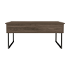 DEPOT E-SHOP Viena Lift Top Coffee Table, Flexible Shelf, Two Legs , Dark Walnut - as Pic