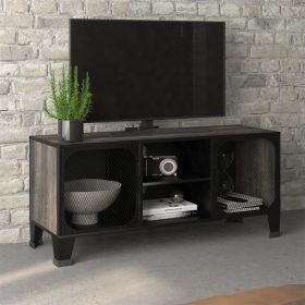 TV Stand Gray 41.3"x14.2"x18.5" Metal and MDF - Grey