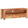 TV Stand 43.3"x11.8"x15.7" Solid Wood Acacia - Brown