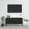 TV Stand Black 41.3"x13.8"x19.7" Steel - Black