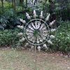 30cm/11.81in Courtyard Garden Lawn Outdoor Decoration, Unique Wind Collector Magic Kinetic Energy Metal Windmill Spinner Solar Wind Catcher - CX104