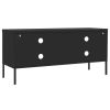 TV Stand Black 41.3"x13.8"x19.7" Steel - Black