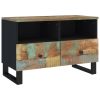 TV Stand 27.6"x13"x18.1" Solid Wood Reclaimed - Black