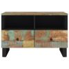 TV Stand 27.6"x13"x18.1" Solid Wood Reclaimed - Black