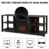 2-Tier TV Storage Cabinet Console with Adjustable Shelves - As the picture shows