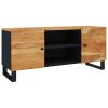 TV Stand 41.3"x13"x18.1" Solid Wood Acacia - Black