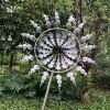 30cm/11.81in Courtyard Garden Lawn Outdoor Decoration, Unique Wind Collector Magic Kinetic Energy Metal Windmill Spinner Solar Wind Catcher - CX102