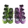 7 Pieces Fruits Cutter Vegetables Cutter Stainless Steel Cookie Stamp Biscuit Presser  - Green