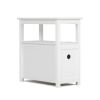 Transitional Nightstand with USB Charging Station, Wooden End Table Bedside Table, 2-Drawer Home&Kitchen Storage Cabinet - white