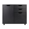 Halifax Wide Storage Cabinet; 2-Drawer; Filing Cabinet; Black - 20431