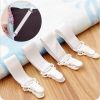 4 pieces of white bed sheet mattress cover blanket household clip clip retainer fastener non-slip - 4PCS