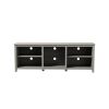 WESOME TV Stand Storage Media Console Entertainment Center; Tradition Black - Grey