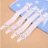 4 pieces of white bed sheet mattress cover blanket household clip clip retainer fastener non-slip - 4PCS