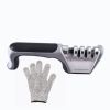 4N1 Knife Sharpener with Glove - black