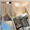 4 Corner Post Full Queen King Size Bed Mosquito Net-Black - white